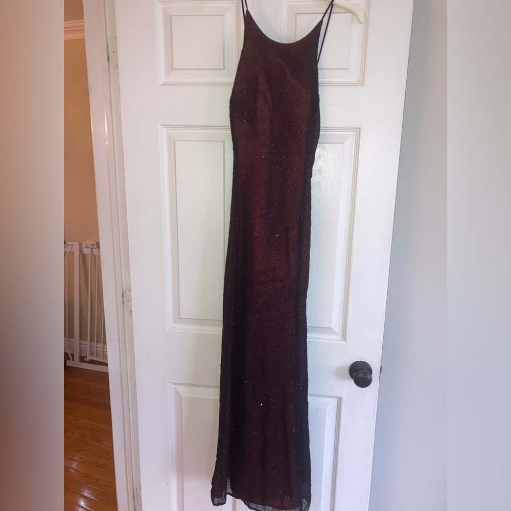 Elegant Reggio Burgundy Evening Gown size 8